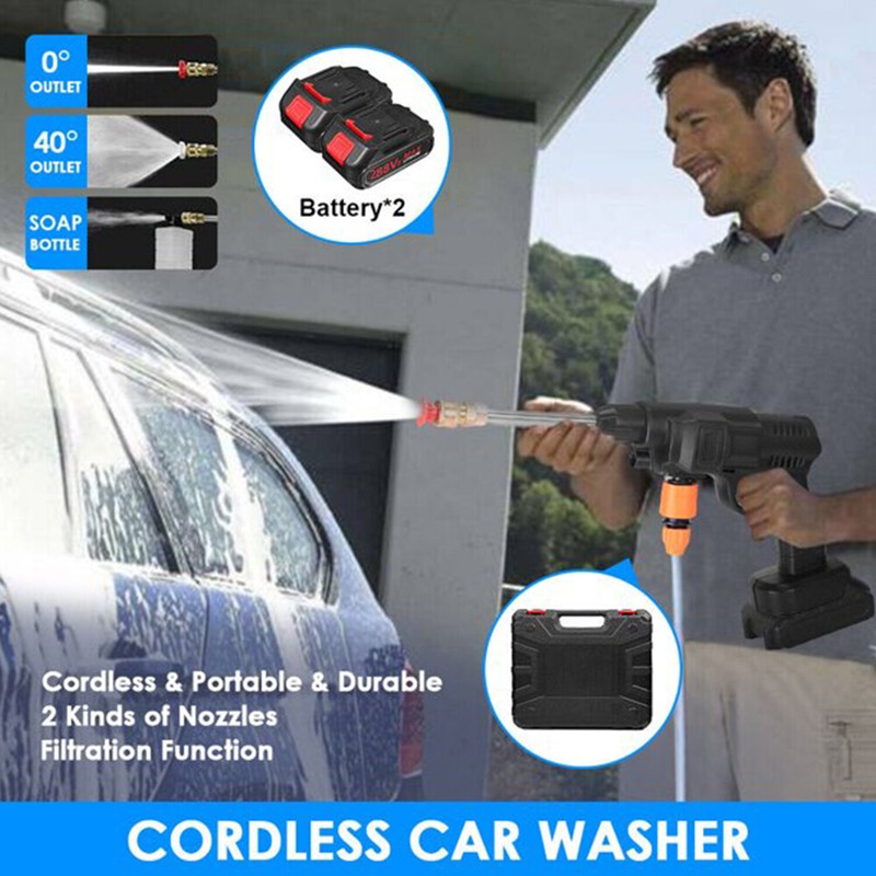 Electric High Pressure Water Spray Car Gun Portable Cordless Washer Cleaner Yard gallery