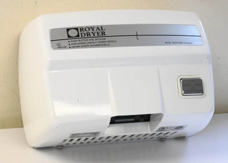 Royal Hand Dryer HK-2200ES White Aluminum Moisture Proof 2200W 30-60 Sec 120V UL gallery