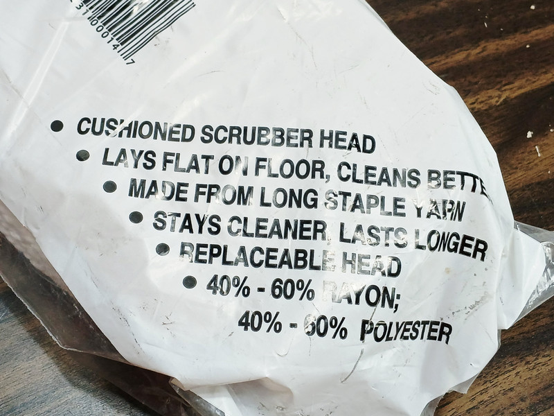 JUMBO Rayon Cushion Head MOP REPLACEMENT POLY screw threaded JW Mfg Co. #14 Usa gallery