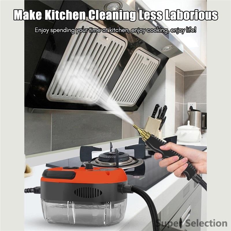 2500W Handheld Steam Cleaner High-Temperature With 3 Brush 1-Hour Continuous