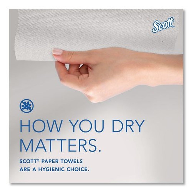 Scott 58423CT 8" x 700' 1-Ply Recycled Hard Roll Paper Towels - White (6/CT) New gallery