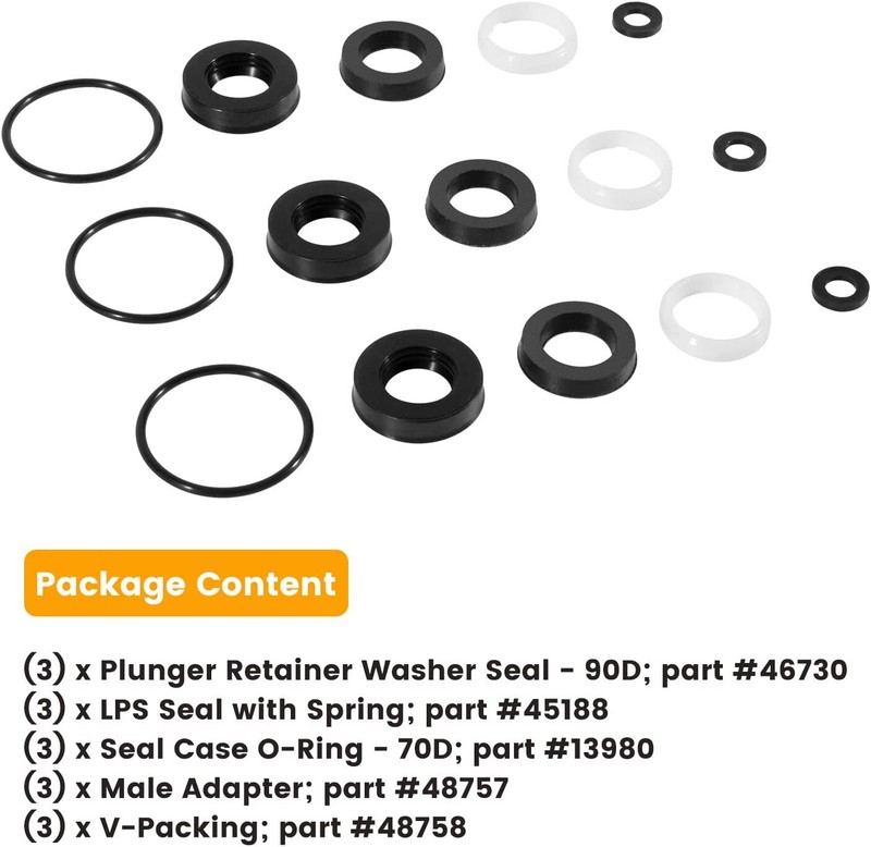 34262 Seal Kit for Cat Pump 66DX 6DX Pressure Washer Pump 66DX40G1I, 6DX35G1I gallery