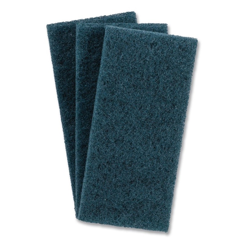 3M 08005B 4.62" x 10" Doodlebug Medium-Duty Scrub Pad - Blue (10/Carton) New