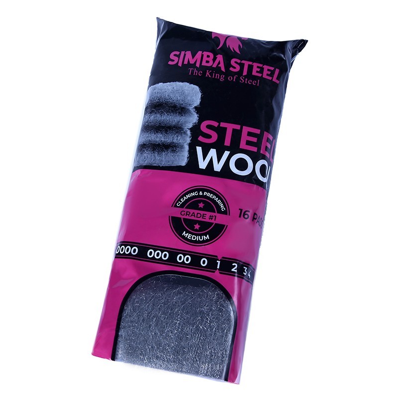 16 Pads Steel Wool Grade #1 MEDIUM Grade for Cleaning & Preparing, Mice Control gallery
