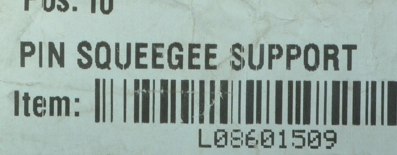 Clarke Nilfisk Advance L08601509 Pin Squeegee Support gallery