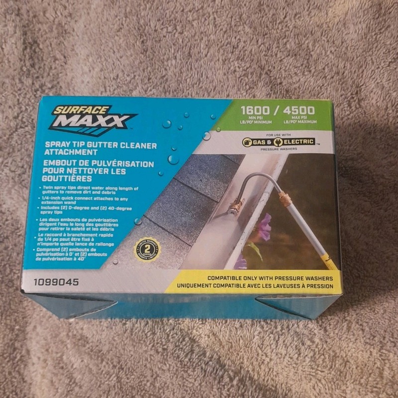 Surface Maxx Gutter Cleaner Spray Tip Attachment Compatible Pressure Washer FS!
