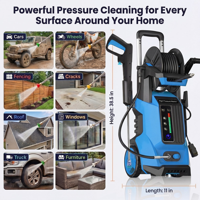 5200 PSI Pressure Washer] 5200 PSI Electric Pressure Washer | 3.6 GPM Power Wash gallery