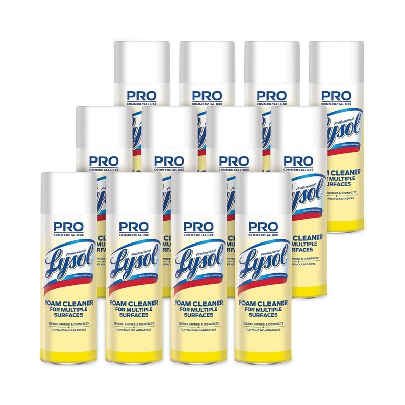Professional LYSOL Brand 02775CT 24 oz. Aerosol Foam Cleaner (12/Carton) New