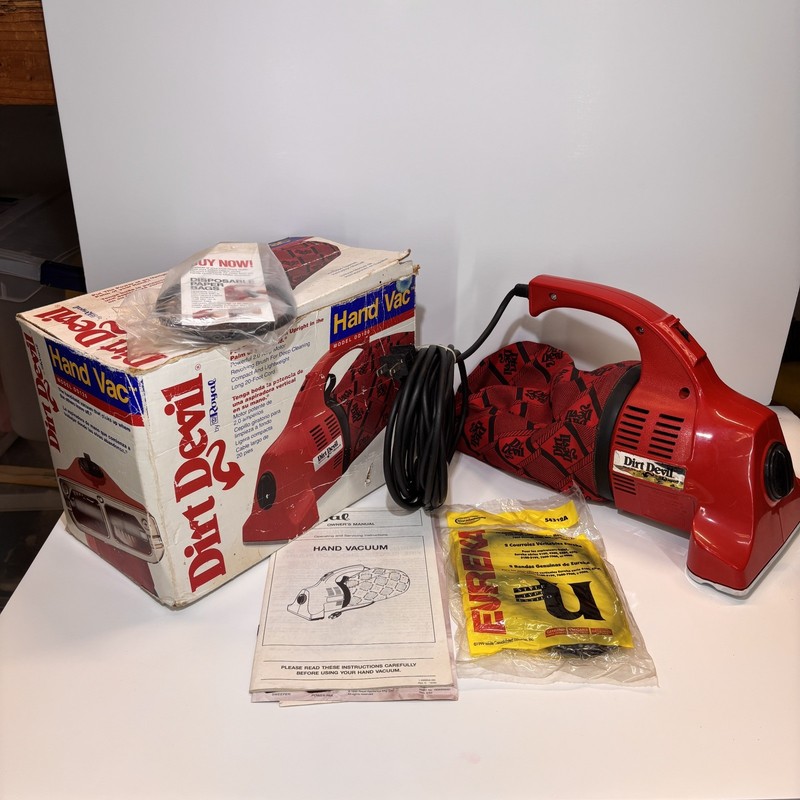 Dirt Devil Model DD120 Corded Electric Hand Vac 2 Amp Bagged Red Vacuum Cleaner