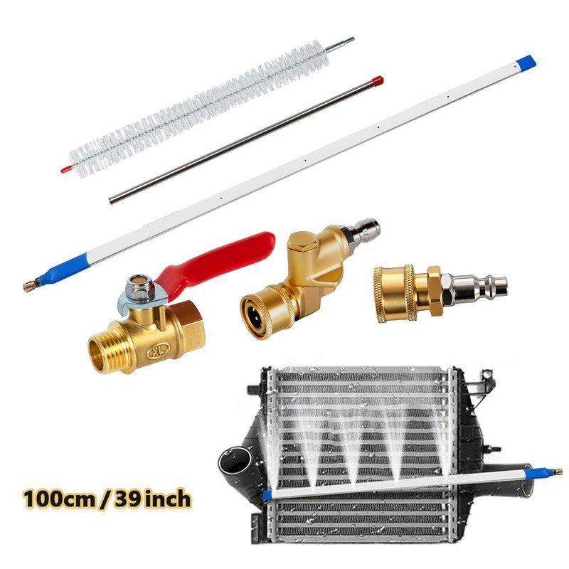 Portable Radiator Cleaning Wand Radiator Flush Tool with 5 Spray Nozzles 100CM
