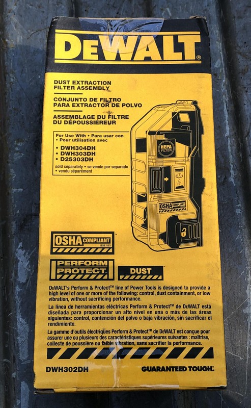 DeWalt Heavy-Duty OSHA Compliant Dust Box Assembly DWH302DH