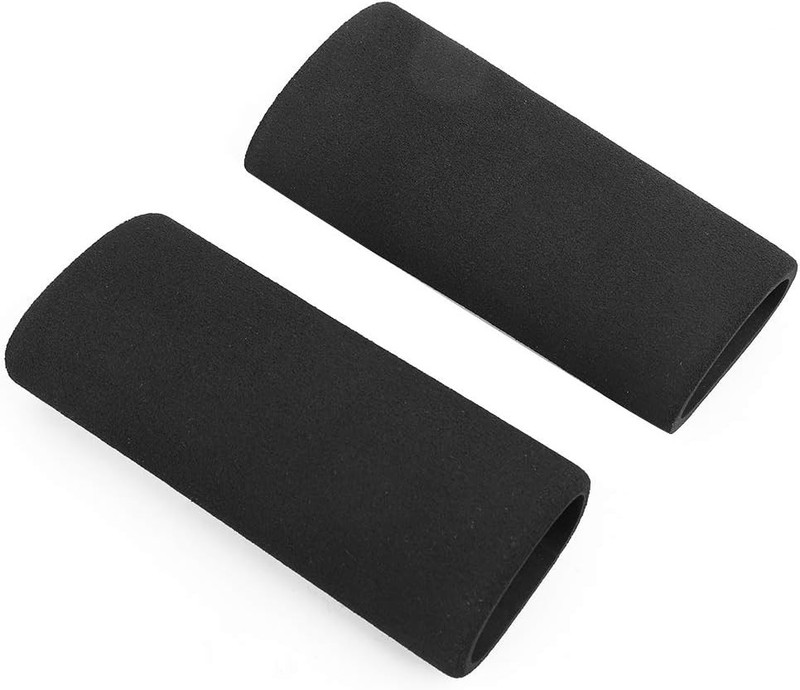 2pcs Non-Slip Anti-Vibration Soft Foam Handlebar Grip Covers, Black