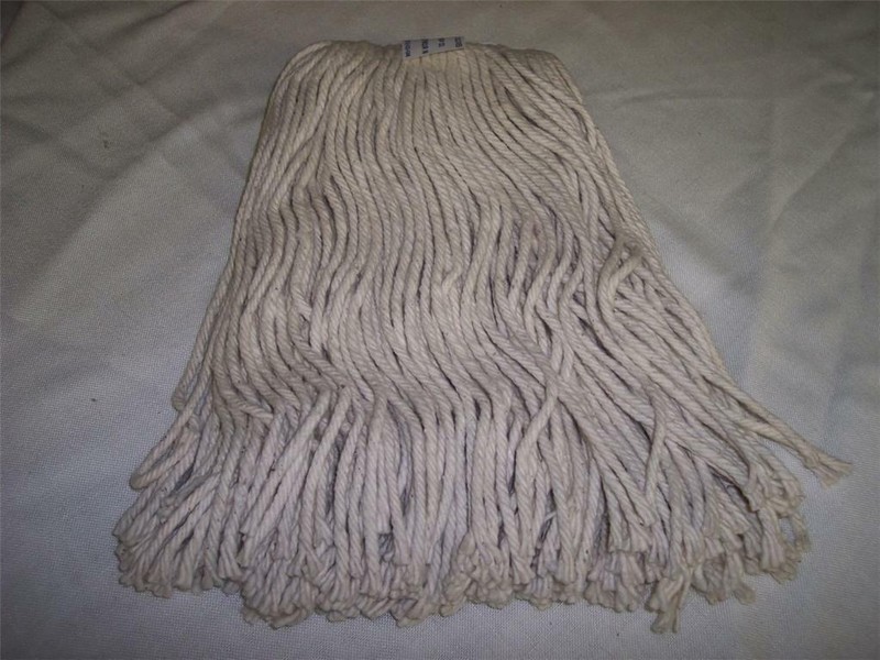 12  mops in case String wet mop   #16 COTTON MOP HEADS CUT END WET MOPHEADS