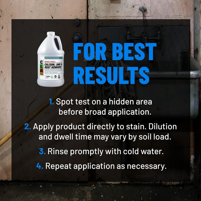 CLR PRO Calcium, Lime and Rust Remover, 1 Gallon 128 Fl Oz (Pack of 1), Clear gallery