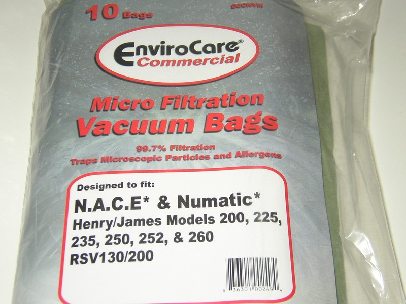 N.A.C.E. Numatic Henry and James Micro Commercial 604015 200 225 235 250 RSV130