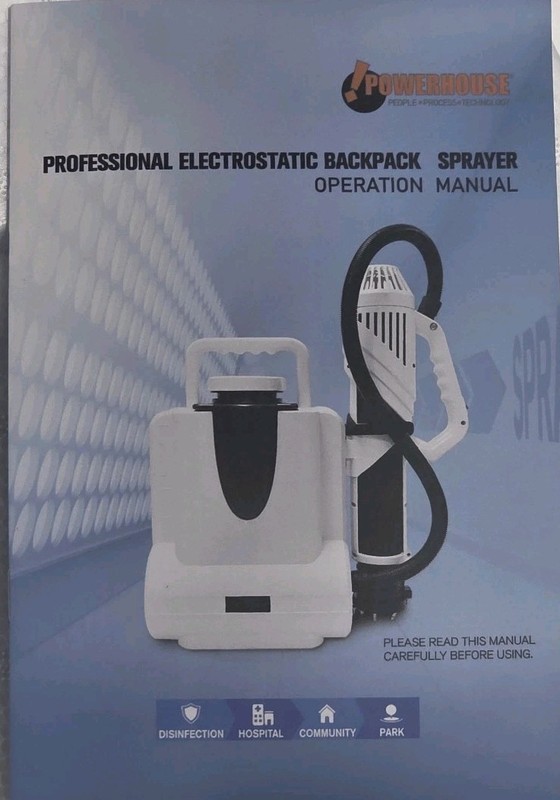 New Powerhouse Backpack Electrostatic Sprayer Rechargeable