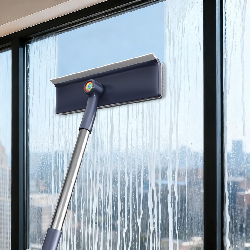 Gleynest 3 In 1 Window Squeegee For Home Window Cleaning Kit 60 Extension Pole