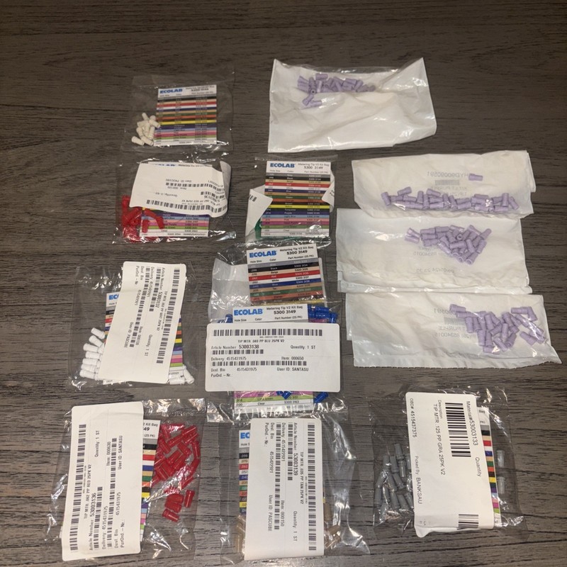Ecolab Metering Tip V2 Kit 25 Piece Bags Lot Of 13