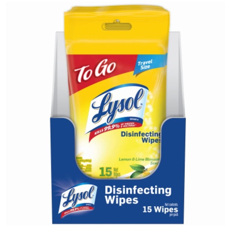 6PACK LYSOL Disinfecting Wipes - Lemon & Lime Blossom To-Go Flatpack 15 ct.