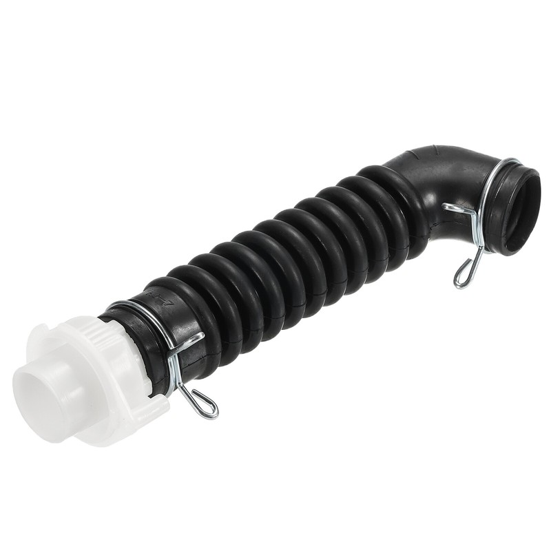 Washing Machine Drain Pipe 0.8Ft PVC Drain Hose Corrugated Flexible Black