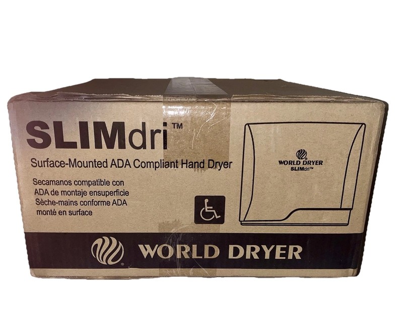 World Dryer SLIMdri Surface-Mounted ADA Compliant Hand Dryer Brand New Sealed