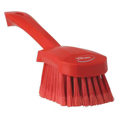 Vikan 41944 3 In W Scrub Brush, Soft, 5 57/64 In L Handle, 4 1/2 In L Brush,