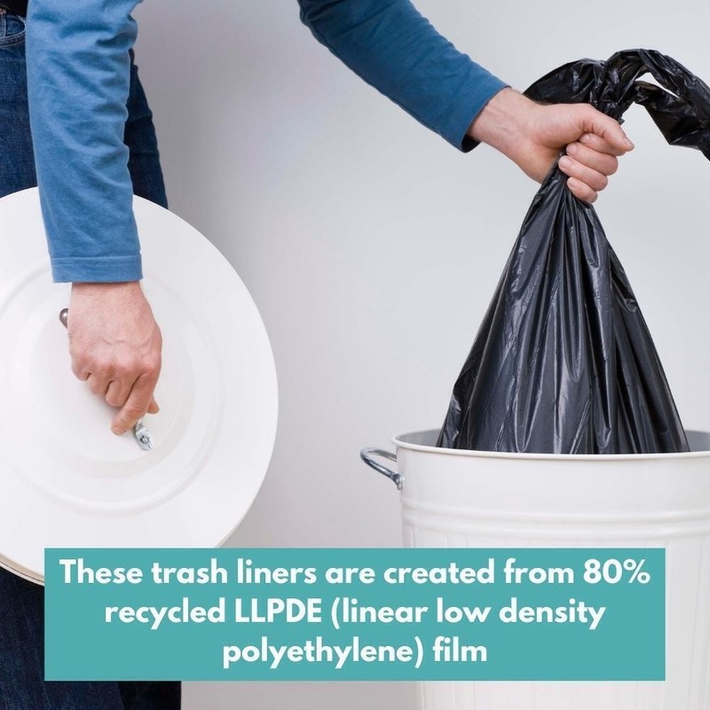 Black Star Sealed Trash Can Liner LLDPE, 33 Gallons-33x39, 1.25 Mil, 100 Qty gallery