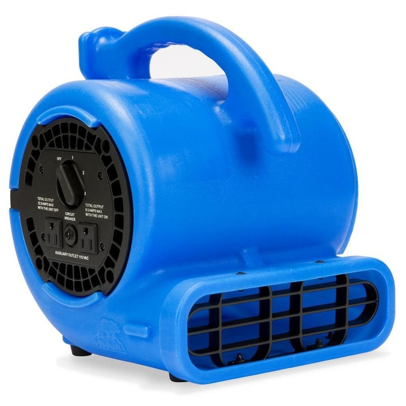 B-Air VP-20 1/5 HP Air Mover w/ Carpet Dryer Floor Blower Fan in Blue