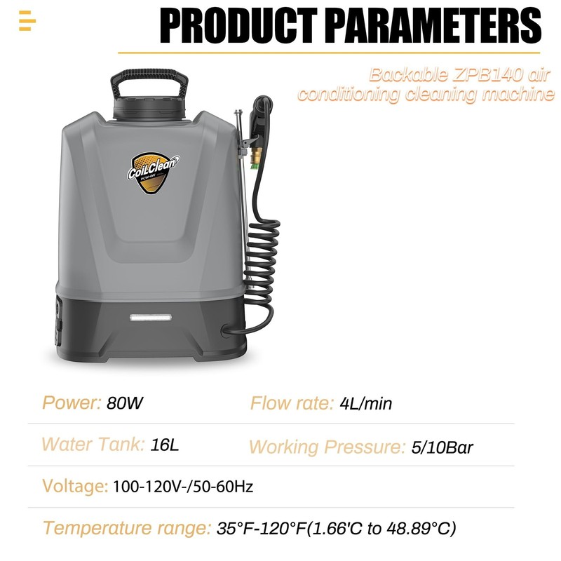 ZPB140 Portable Pressure Washer with 3.5 Gallon Water Tank, Port A Blaster HV... gallery
