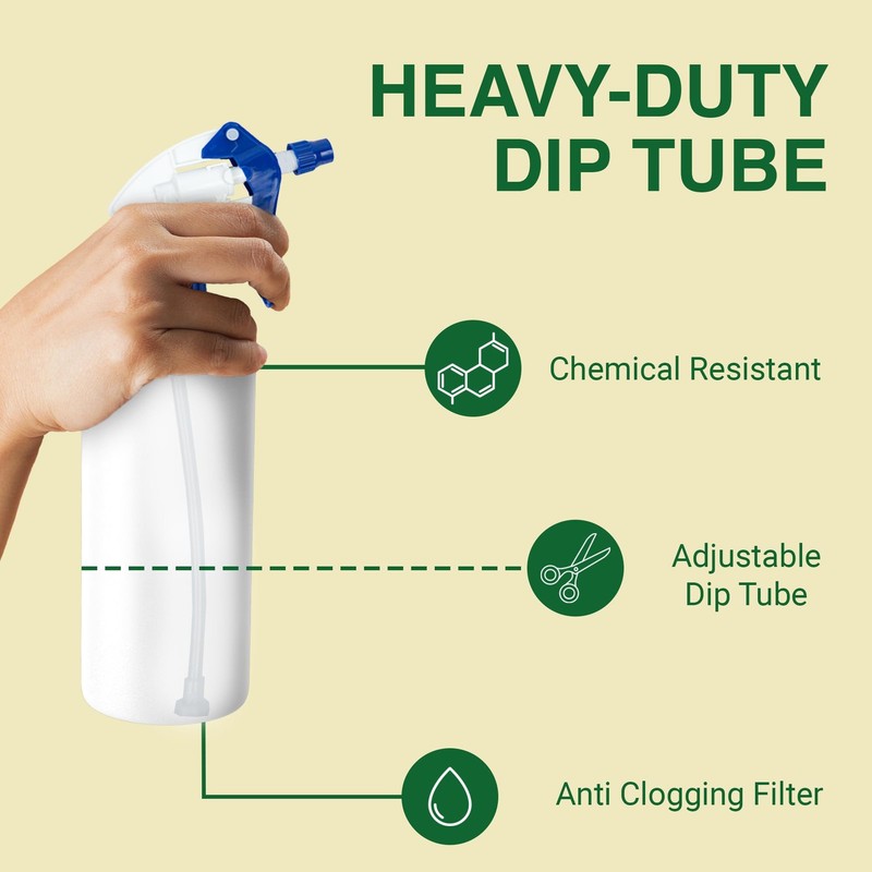 Heluva Green Spray Bottle Nozzle Replacement, Tops Only - 6 Pack, Blue gallery
