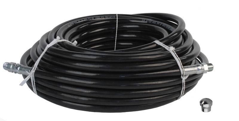 Schieffer 3/8″ x 100′ 4000 PSI Thermoplastic Sewer Jetter Hose & 12.0 Nozzle