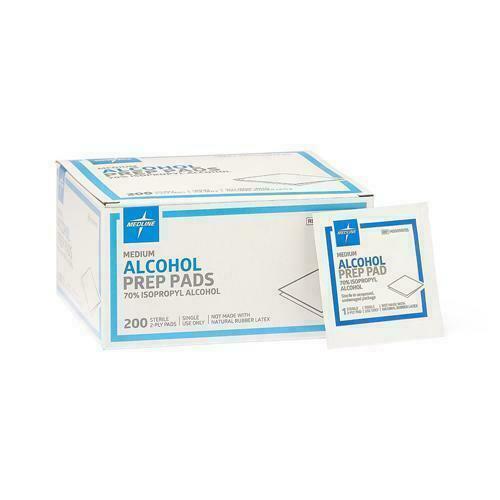 *15-Packs* Medline Alcohol 200 Prep Pads Sterile 2-Ply Medium MDS090735 gallery