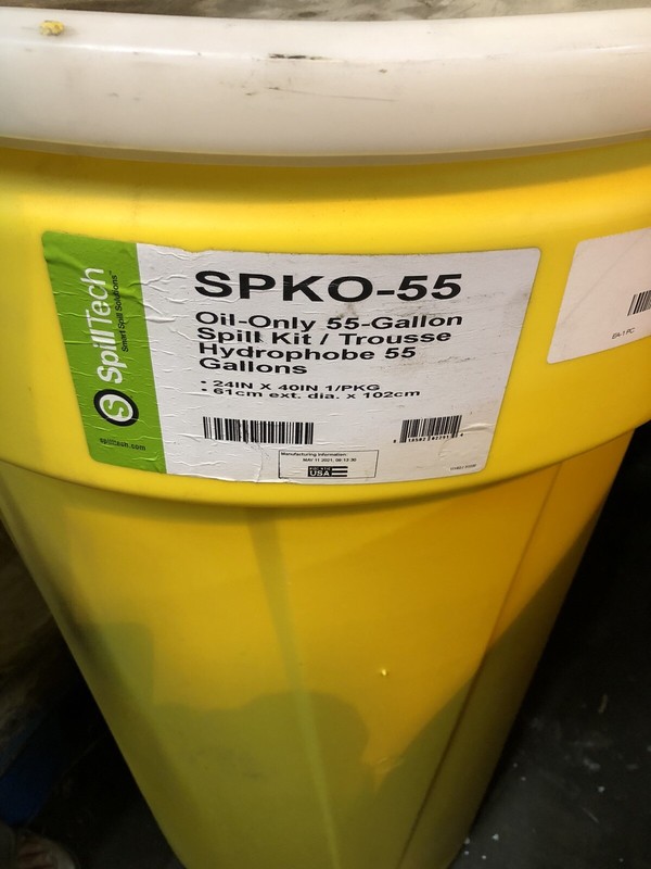 Spilltech Spko-55 Spill Kit,Drum,Oil-Based Liquids,24″ H New