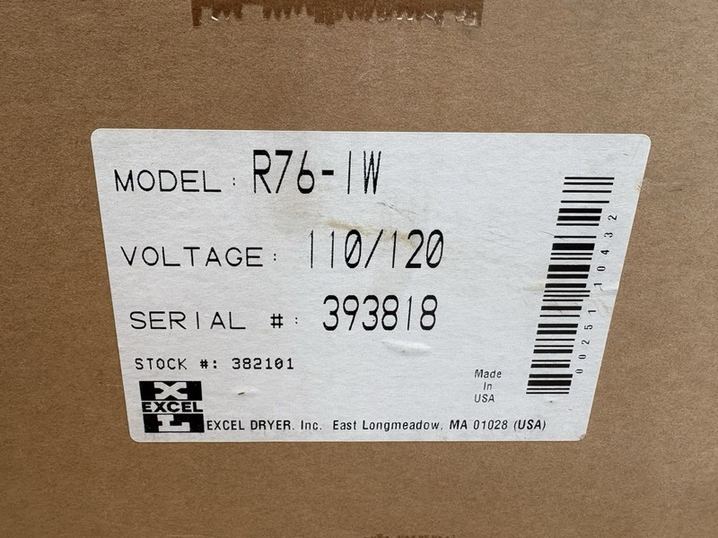 EXCEL Dryer R76-IW Sensor Activated Recessed Hand Dryer 110/120 Discontinued NOS gallery
