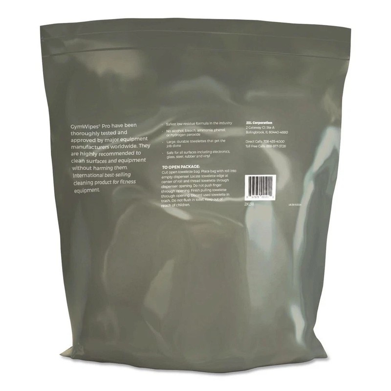 2XL L38 1-Ply 6 x 8 Gym Wipes Professional - Unscented/White (4/Carton) New gallery
