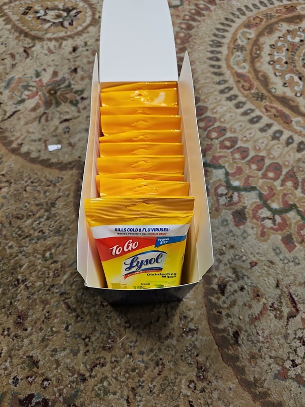 Free Shipping Lysol To Go Disinfecting Wipes Lemon Lime Scent 12pk Display Box