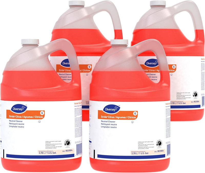 903904 Stride Neutral Cleaner, Citrus, 1 gal, 4 Bottles/Carton