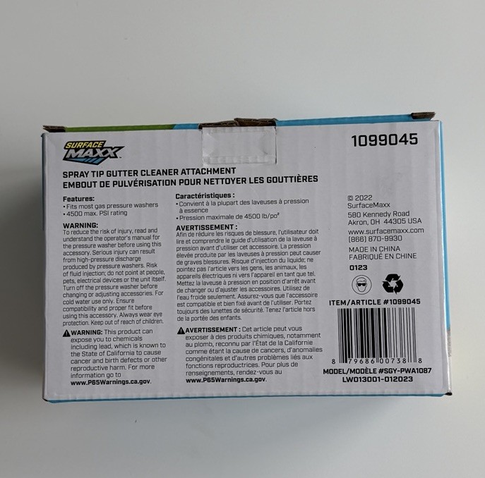 SurfaceMaxx Gutter Cleaner Spray Tip Attachment To Pressure Washer 1600-4500 PSI gallery