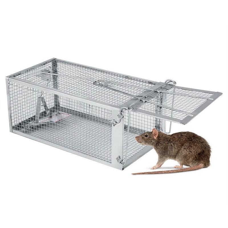 THE PERFECT PART USA Mouse Trap Rat Rodent Live Catch Cage, Gray gallery