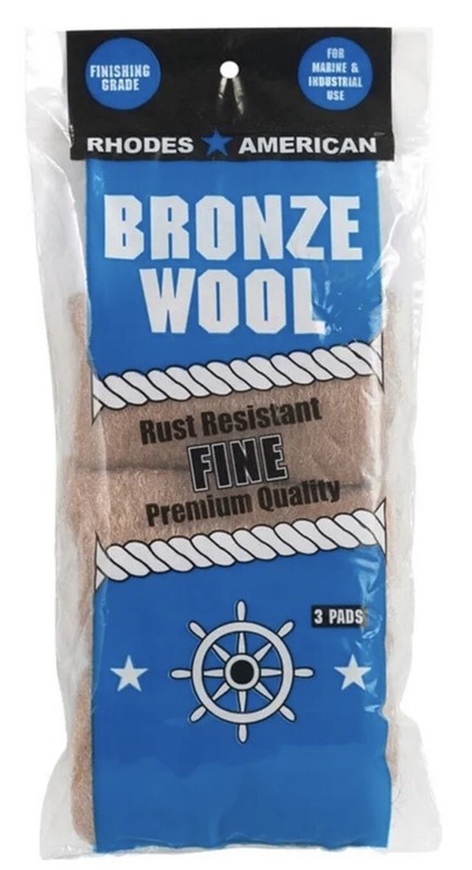 Rhodes American 123100 Homax Rust Resistant Fine Grade Bronze Wool Pads