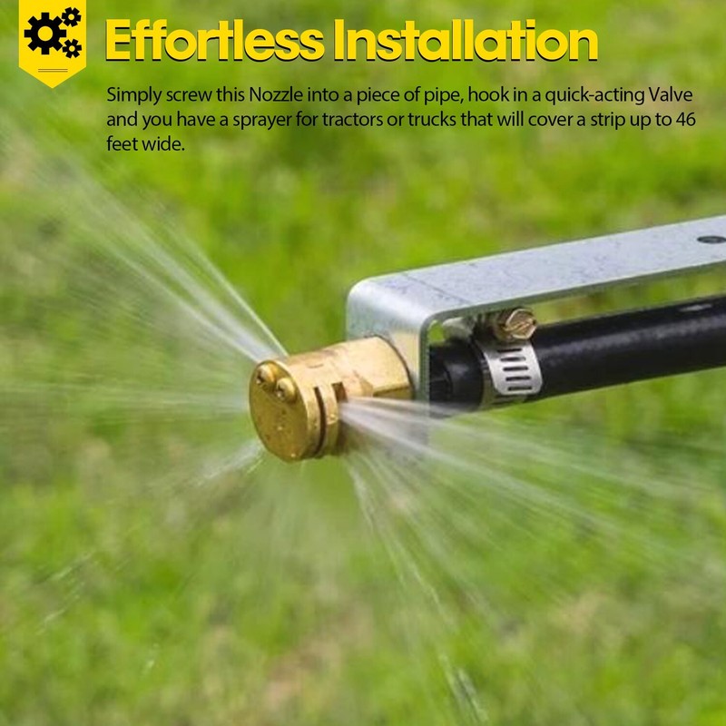 Boomless Spray Nozzle 1/2" FPT #5 Orifices (90° & 180° Caps) 2.0 GPM @ 40 PSI gallery