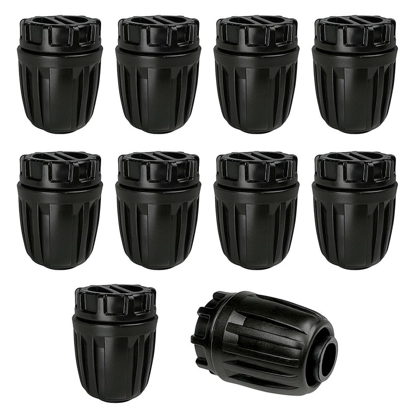 1/2 Inch Drip Irrigation Fittings End Caps, 10 Pack Plugs inch, Black