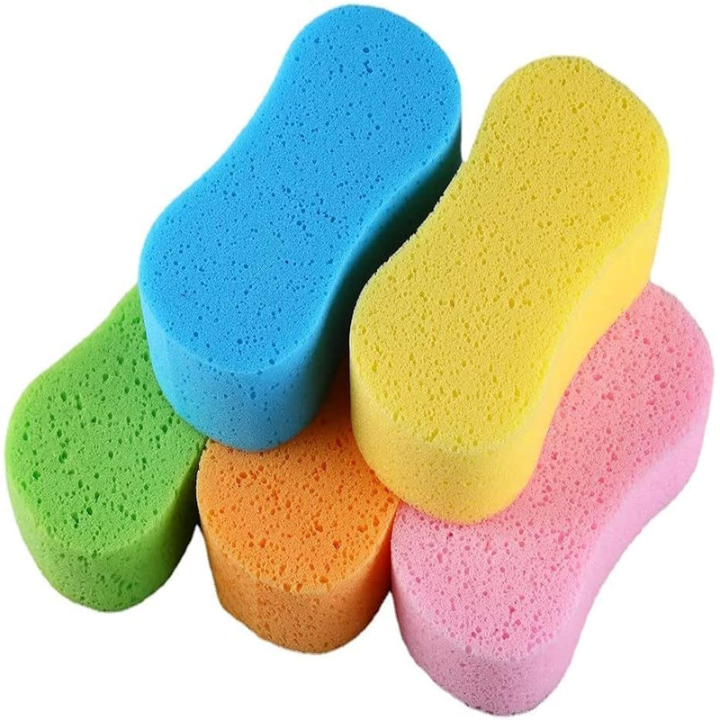 Baisenjie Car Wash Sponge 3 Pack Extra Thick Large Colorful Cleaning Sponge