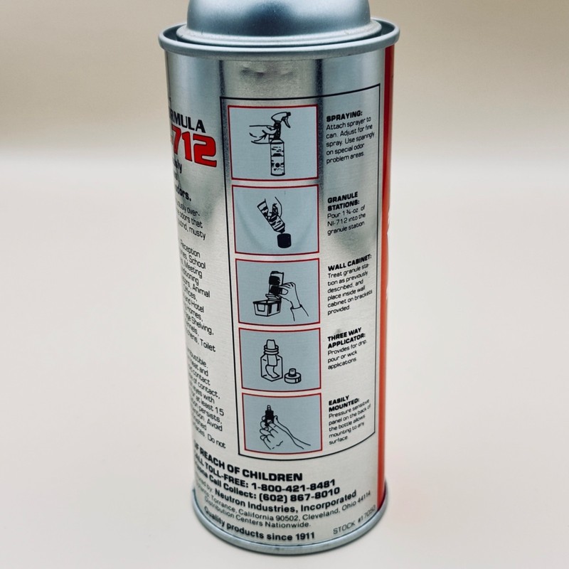 3 Cans of NI-712 Odor Suppressant 16 oz Neutron Industries Spray NO Sprayers gallery
