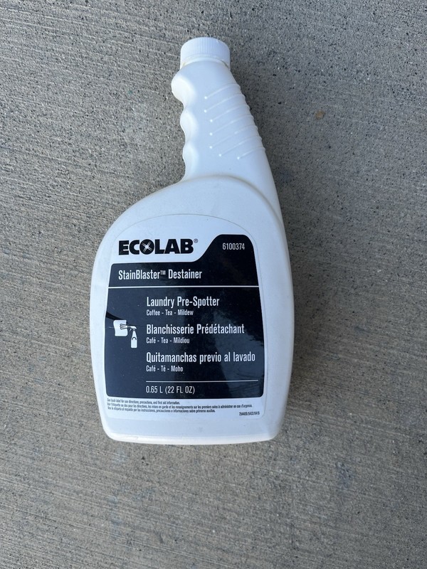 Lot of 1 ECOLAB Stain BLASTER DESTAINER 6100374 LAUNDRY PRE-SPOTTER 22 FL OZ