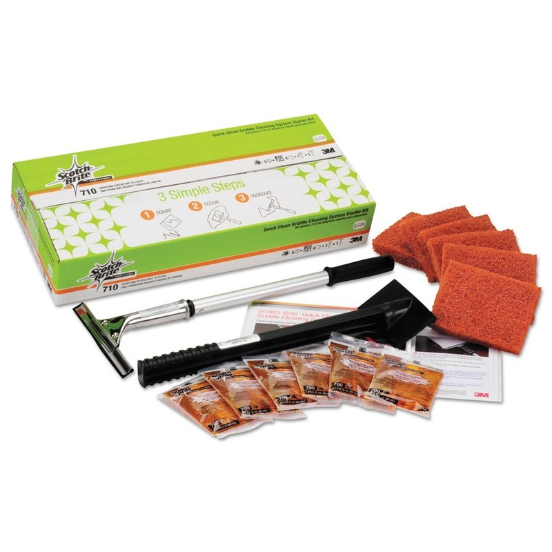 Scotch-Brite PROFESSIONAL 85793 Quick Clean Griddle Cleaning System (1-Kit) New
