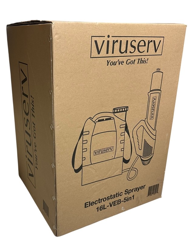 Viruserv Electrostatic Backpack Sprayer Commercial Sanitizer Kit 16L-VEB-5in1