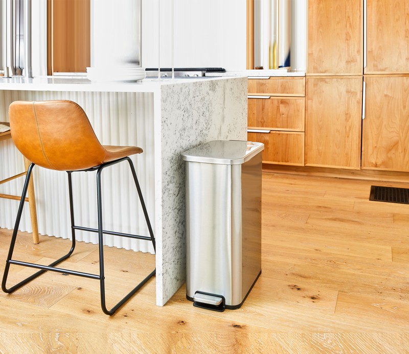 13.2 Stainless Steel Kitchen Trash Can, Gallon Slim Kitchen Trash Can, Brand New gallery