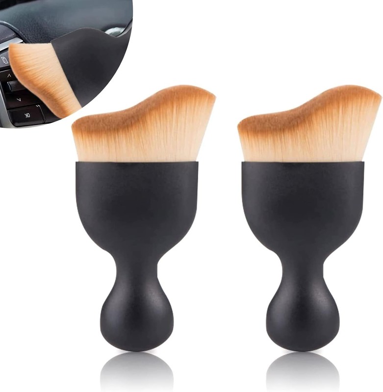 2-Piece Soft Car Interior Dust Brush Set, Scratch-Free Detailing Brush for Dashb