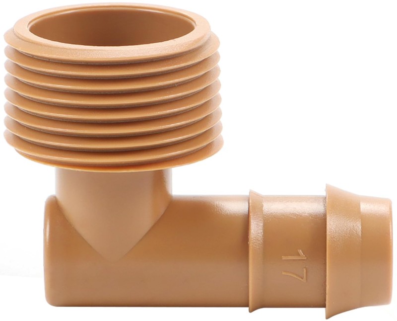 RedChili 1/2 Inch Drip Irrigation Fitting To 3/4 3/4″ Threaded Elbow Adapter